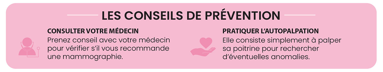 Infographie conseils de prévention cancer du sein MACSF