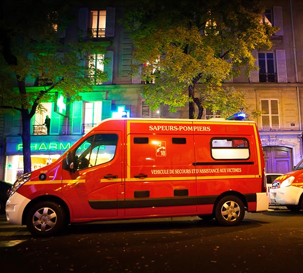 Intervention de nuit des pompiers - MACSF